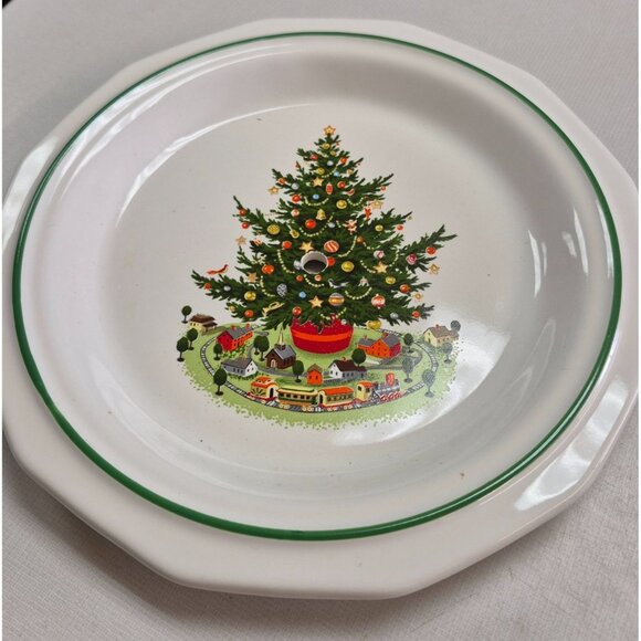 Christmas Tree Two-Tier Serving Tray By Pfaltzgraff Tabletops Gallery - Picture 6 of 10